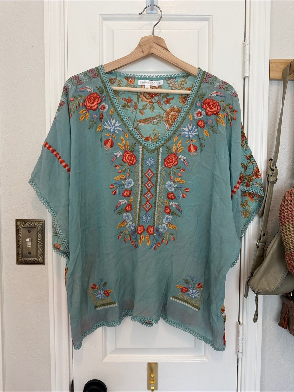Karyn Seo floral embroidered blouse